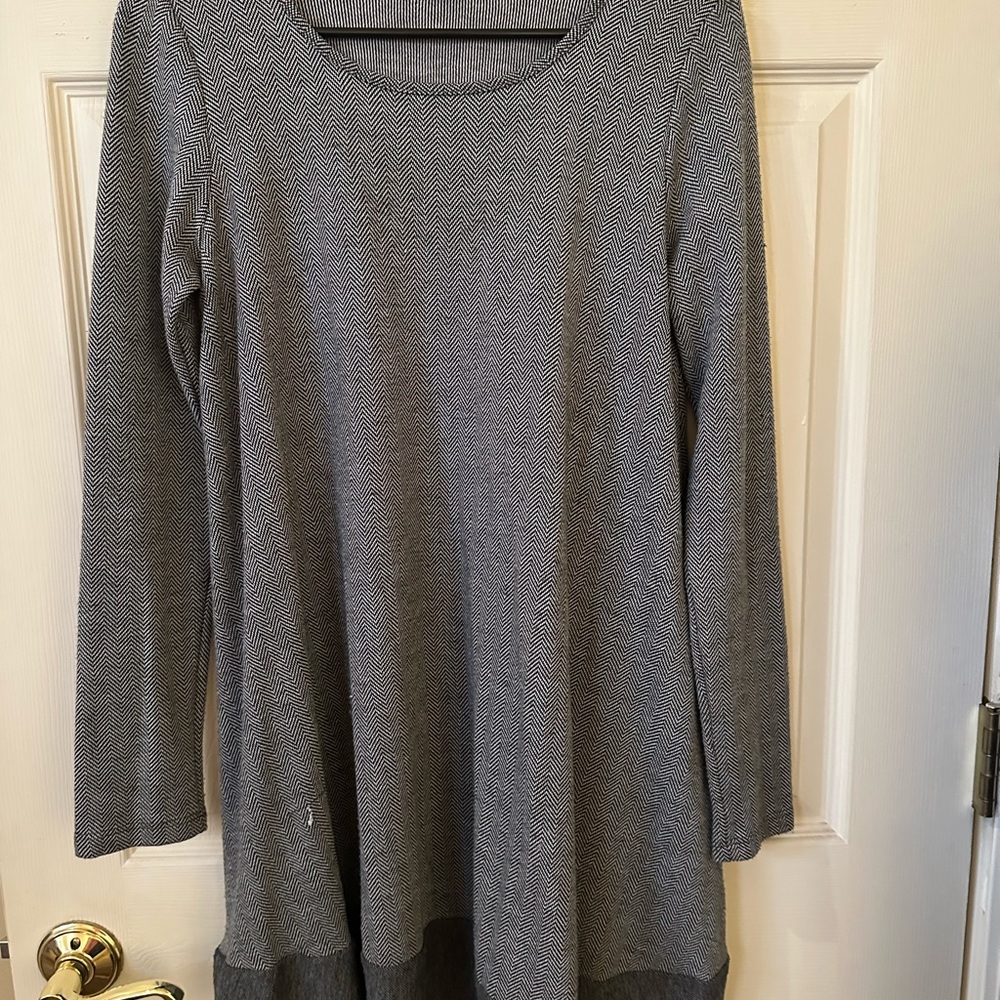 Ella Heather Gray Relaxed 3/4 Sleeve Tunic